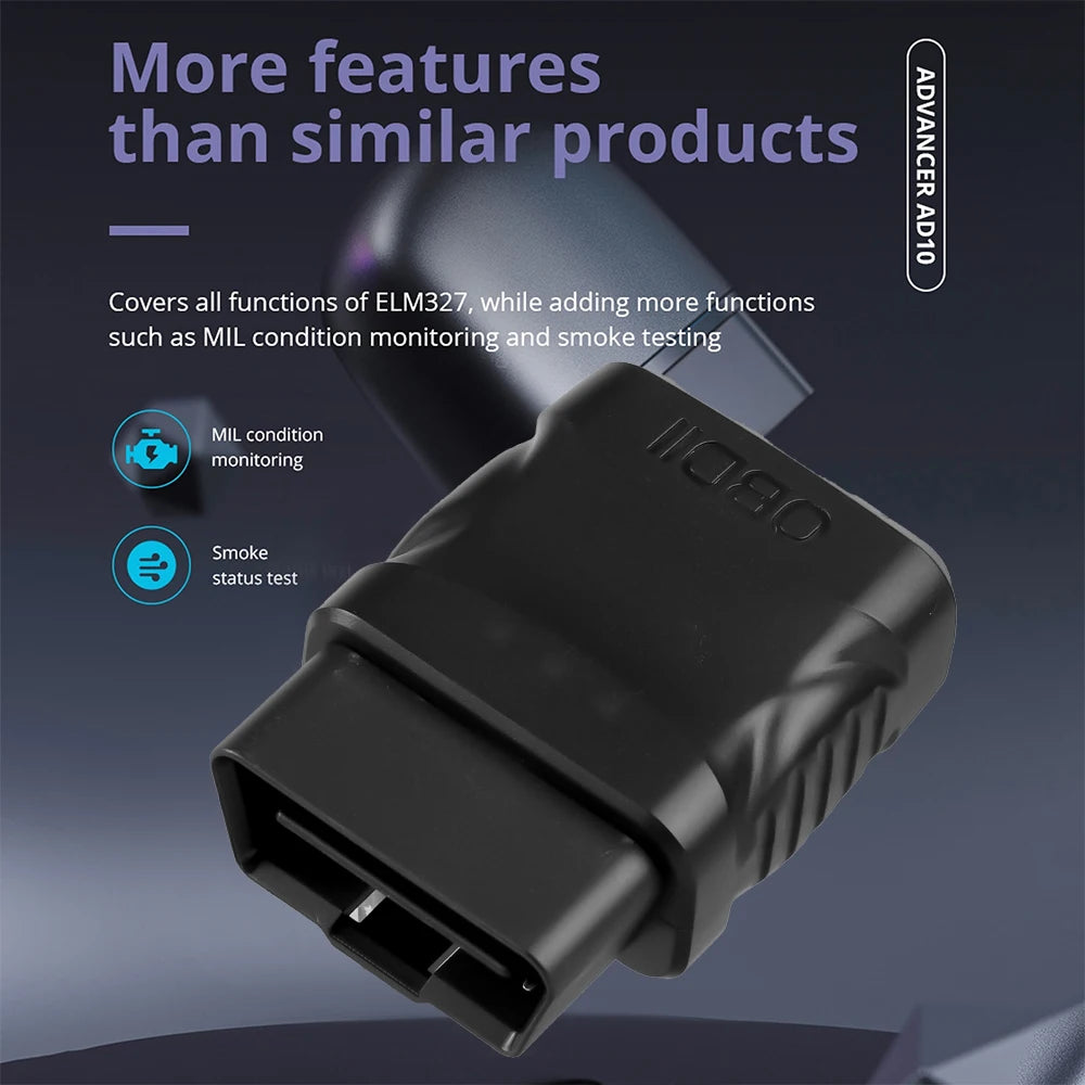 For Android/IOS ELM327 V2.1 Car Engine Fault Code Reader OBD2 Scanner Bluetooth 4.2 Car Dignostic Scanner EOBD Fault Code Reader